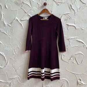 Eliza J Plum Sweater Fit and Flare Dress - sz Sm.